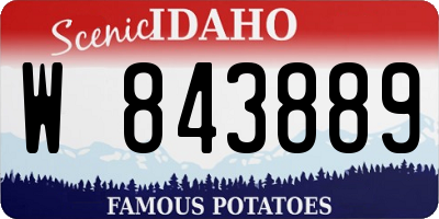 ID license plate W843889