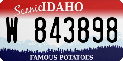 ID license plate W843898