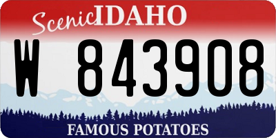 ID license plate W843908