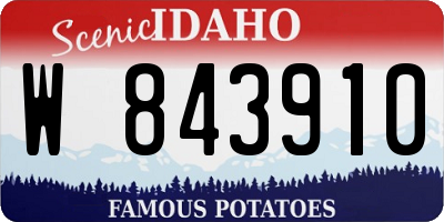 ID license plate W843910