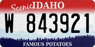 ID license plate W843921