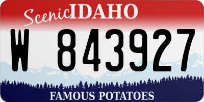 ID license plate W843927