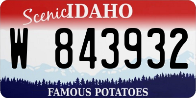 ID license plate W843932