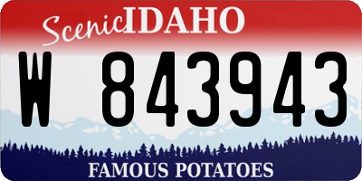 ID license plate W843943