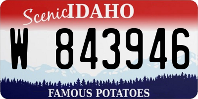 ID license plate W843946