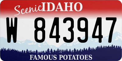 ID license plate W843947