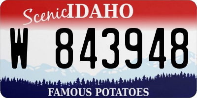 ID license plate W843948