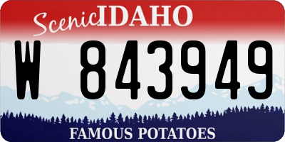 ID license plate W843949