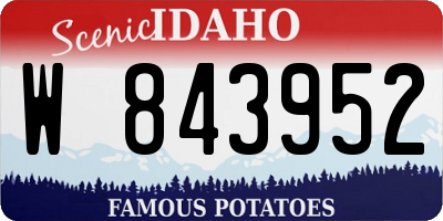 ID license plate W843952