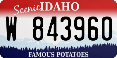 ID license plate W843960
