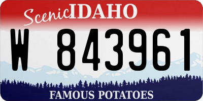 ID license plate W843961