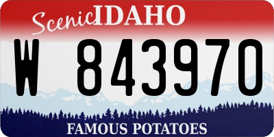 ID license plate W843970