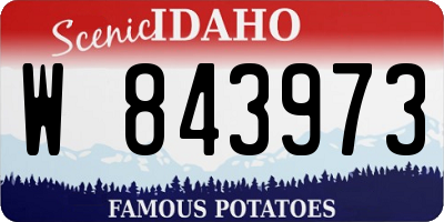 ID license plate W843973