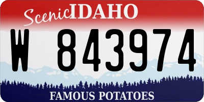 ID license plate W843974