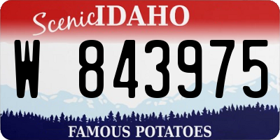 ID license plate W843975
