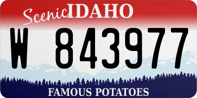 ID license plate W843977