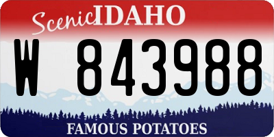 ID license plate W843988