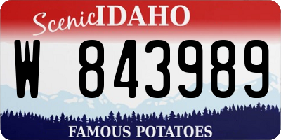 ID license plate W843989