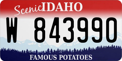 ID license plate W843990