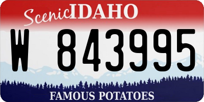 ID license plate W843995