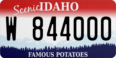 ID license plate W844000