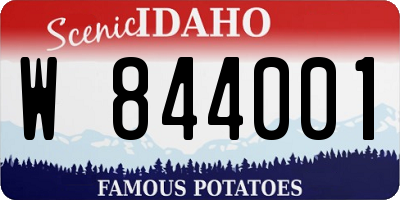 ID license plate W844001