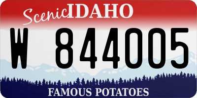 ID license plate W844005