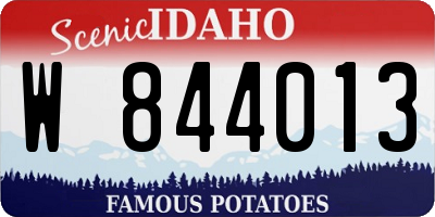 ID license plate W844013