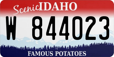 ID license plate W844023