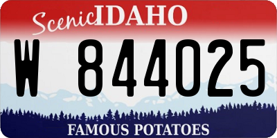 ID license plate W844025
