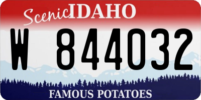 ID license plate W844032