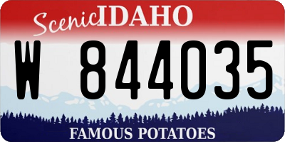 ID license plate W844035