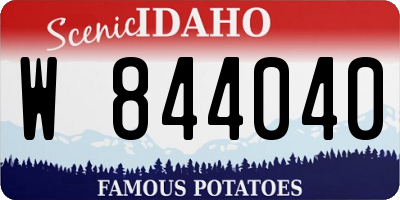 ID license plate W844040