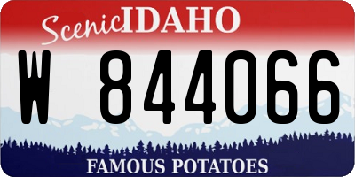 ID license plate W844066