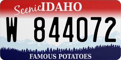 ID license plate W844072