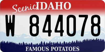 ID license plate W844078