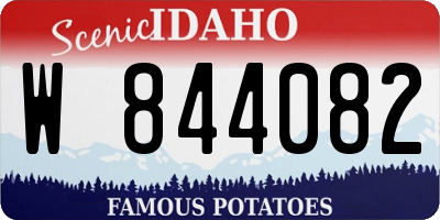 ID license plate W844082