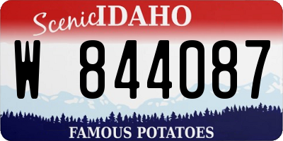 ID license plate W844087