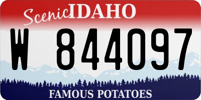 ID license plate W844097