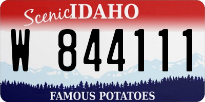 ID license plate W844111