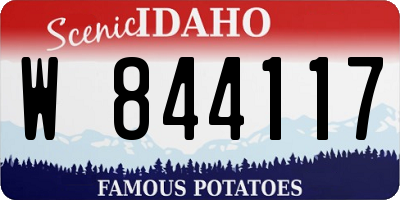 ID license plate W844117