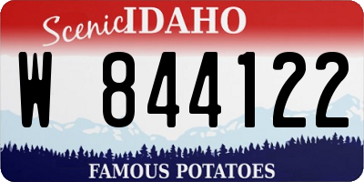 ID license plate W844122