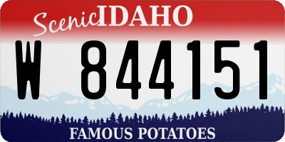 ID license plate W844151