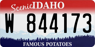 ID license plate W844173