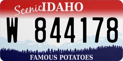 ID license plate W844178