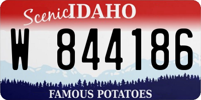 ID license plate W844186