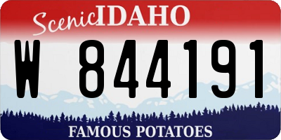 ID license plate W844191