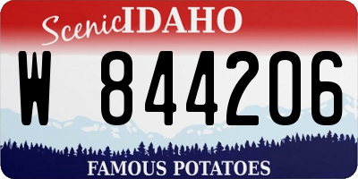 ID license plate W844206