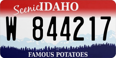 ID license plate W844217