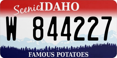 ID license plate W844227